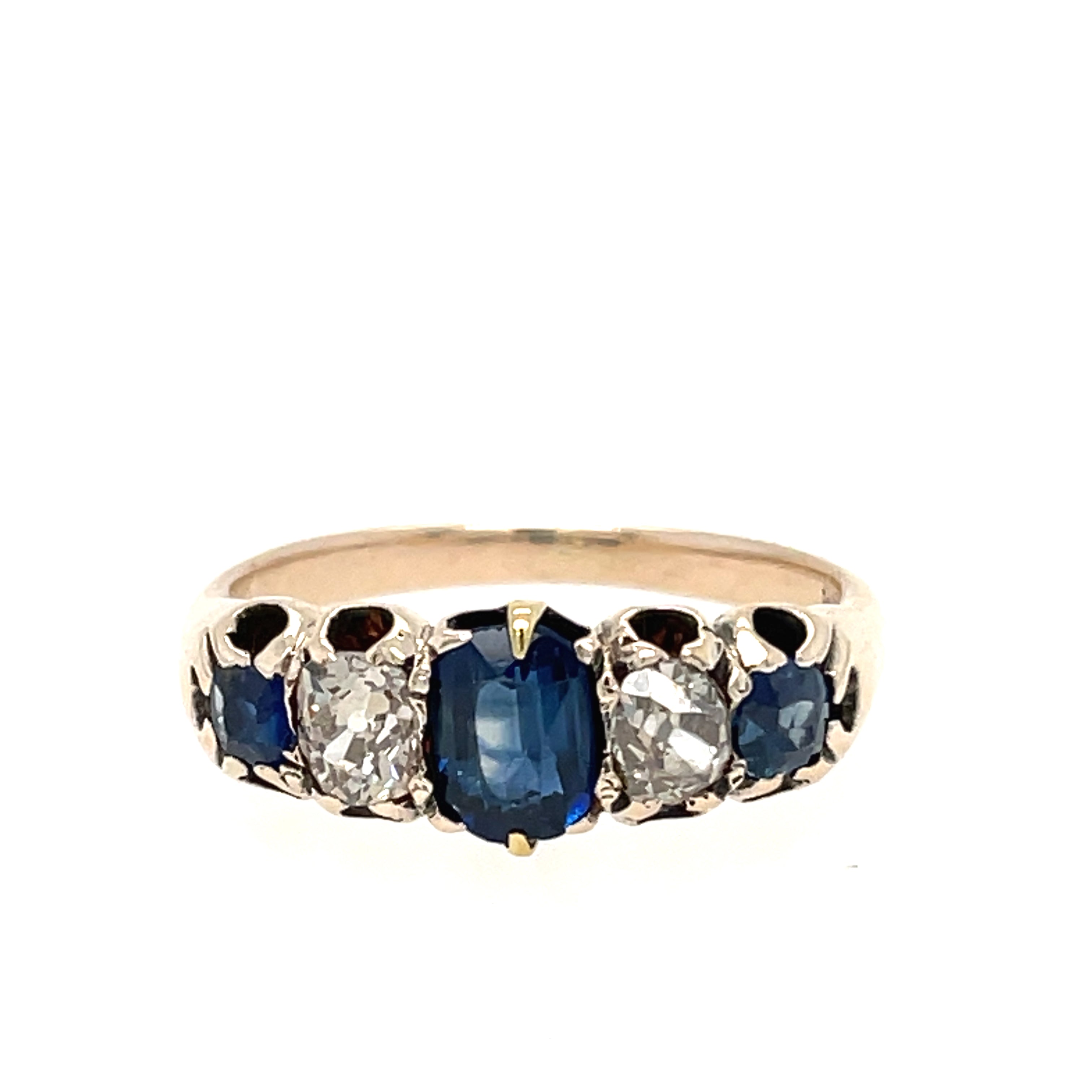 Antique Sapphire and Diamond 15ct Ring