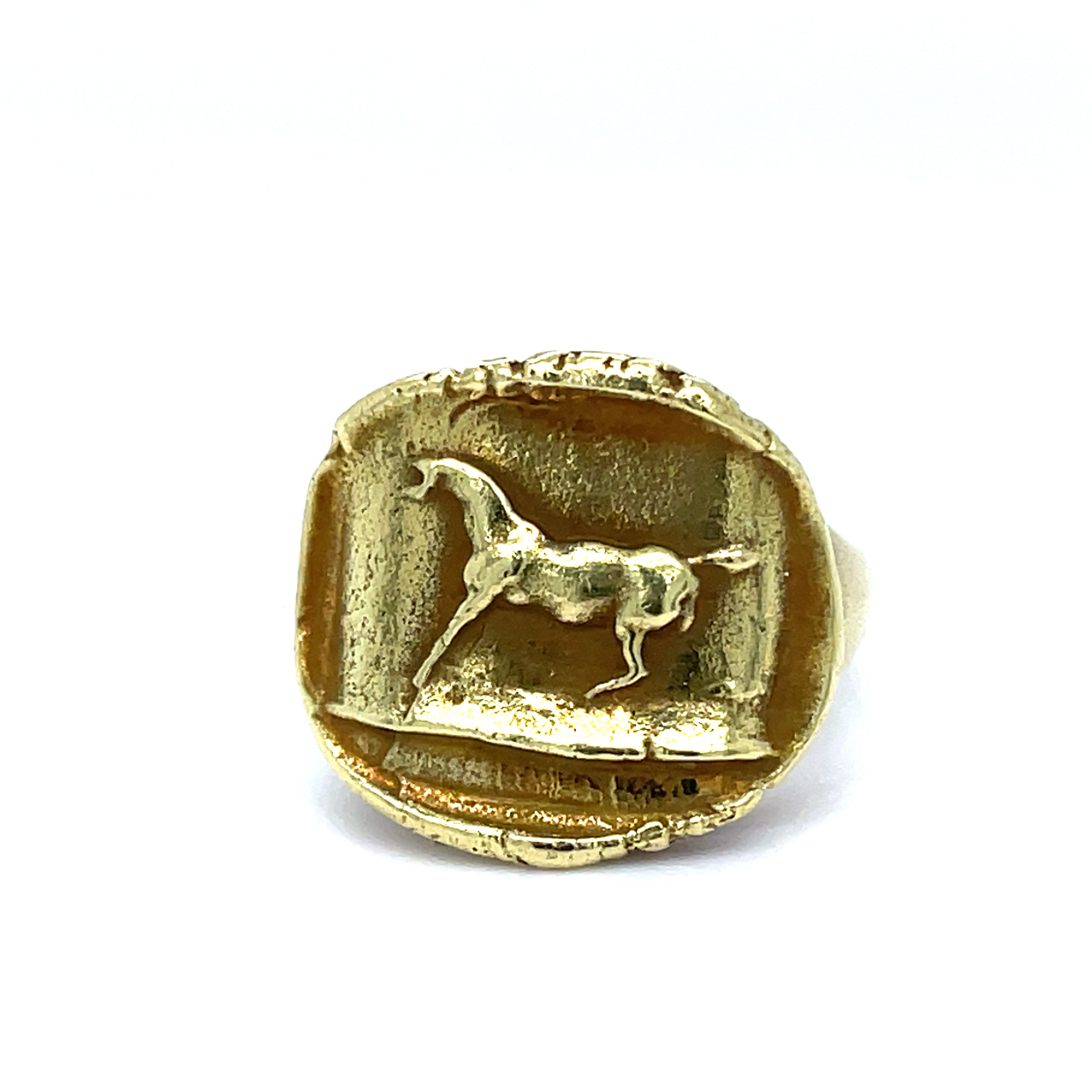 Barry Kieselstien-Cord 18ct Roman Horse Ring 18ct Gold 1986