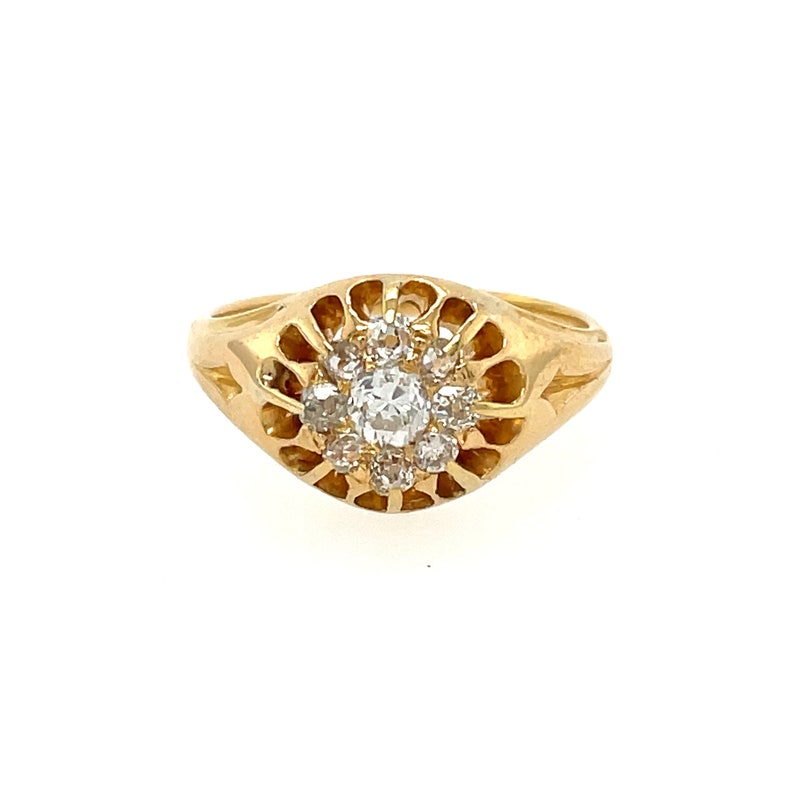 Antique Victorian Diamond Cluster Ring