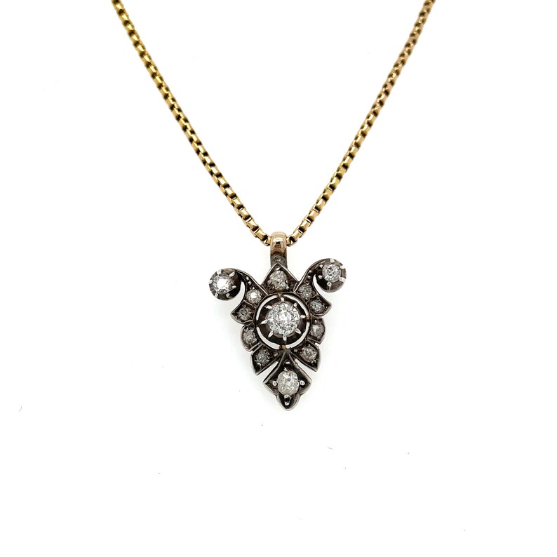 Victorian Diamond Pendant and Chain