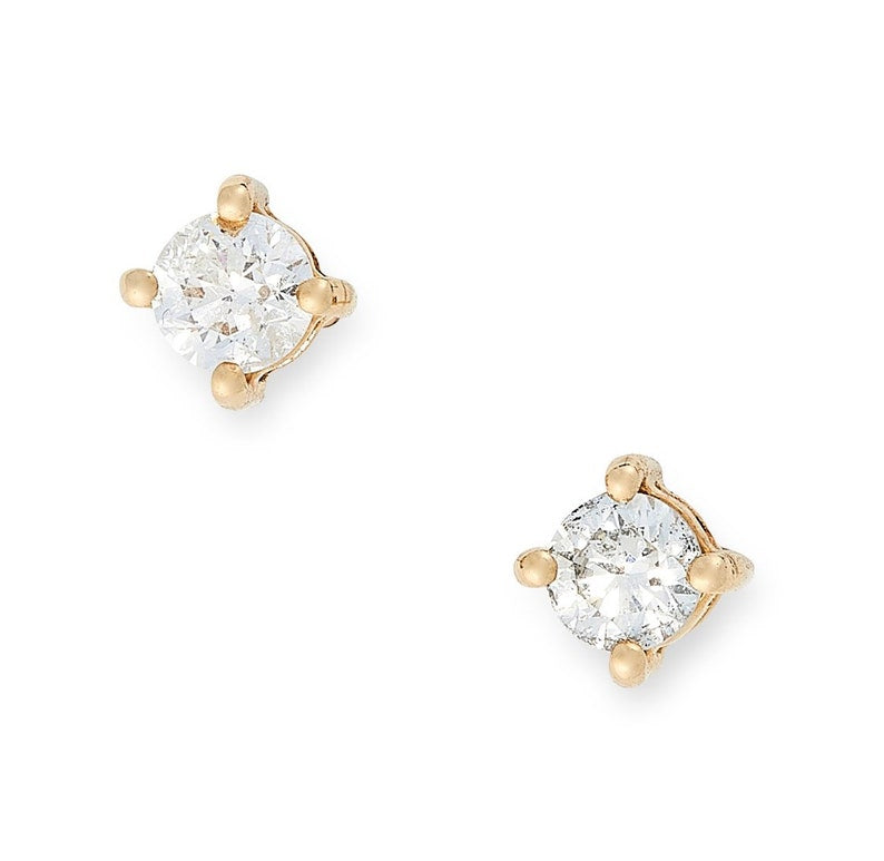 18ct Gold Diamond Stud Earrings