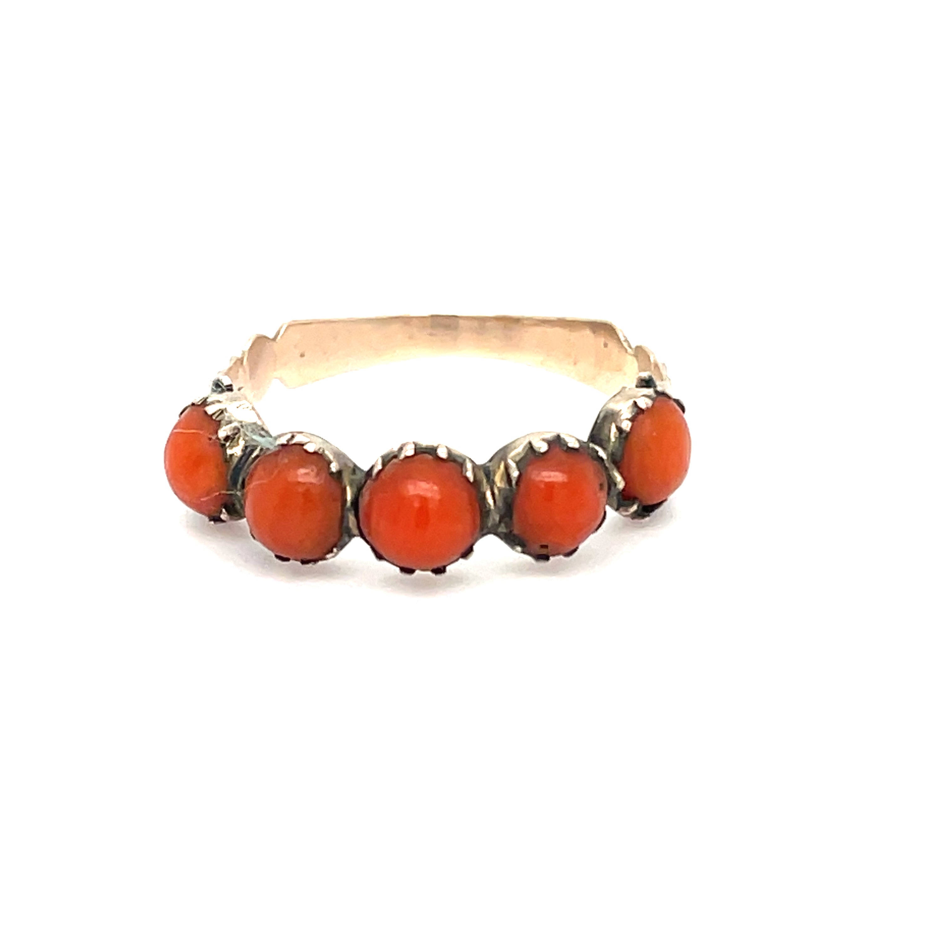 Georgian Coral Eternity Ring