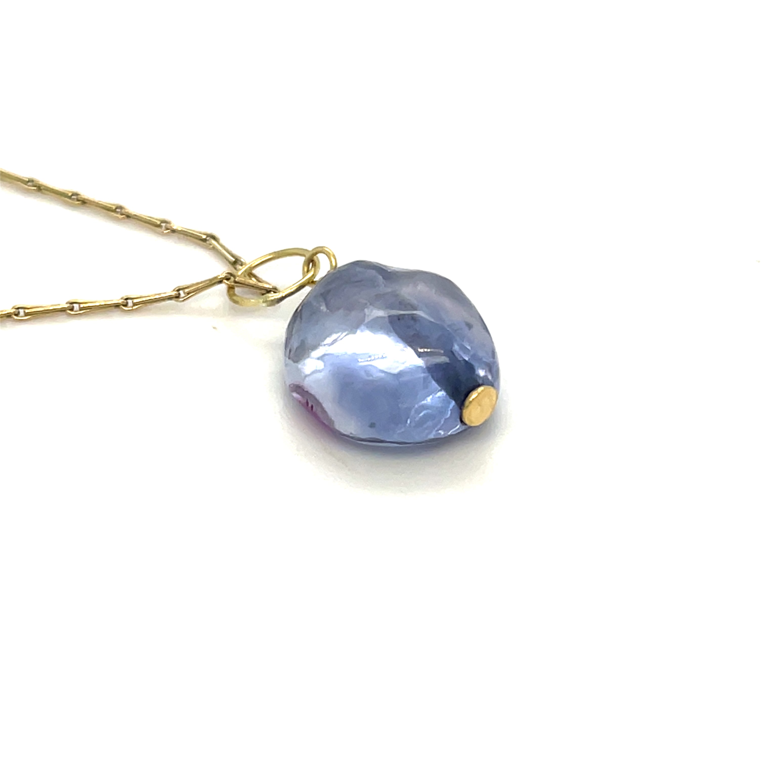 Antique Ceylon Sapphire Bead Pendant