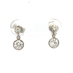Diamond Two Stone Drop Earrings 0.8ct