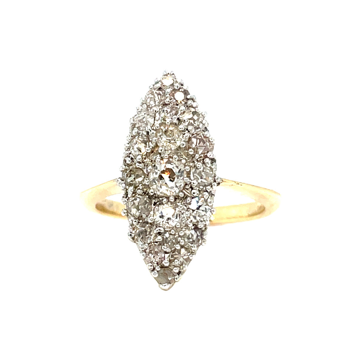 Antique Victorian Diamond 18ct Gold  Marquise Ring