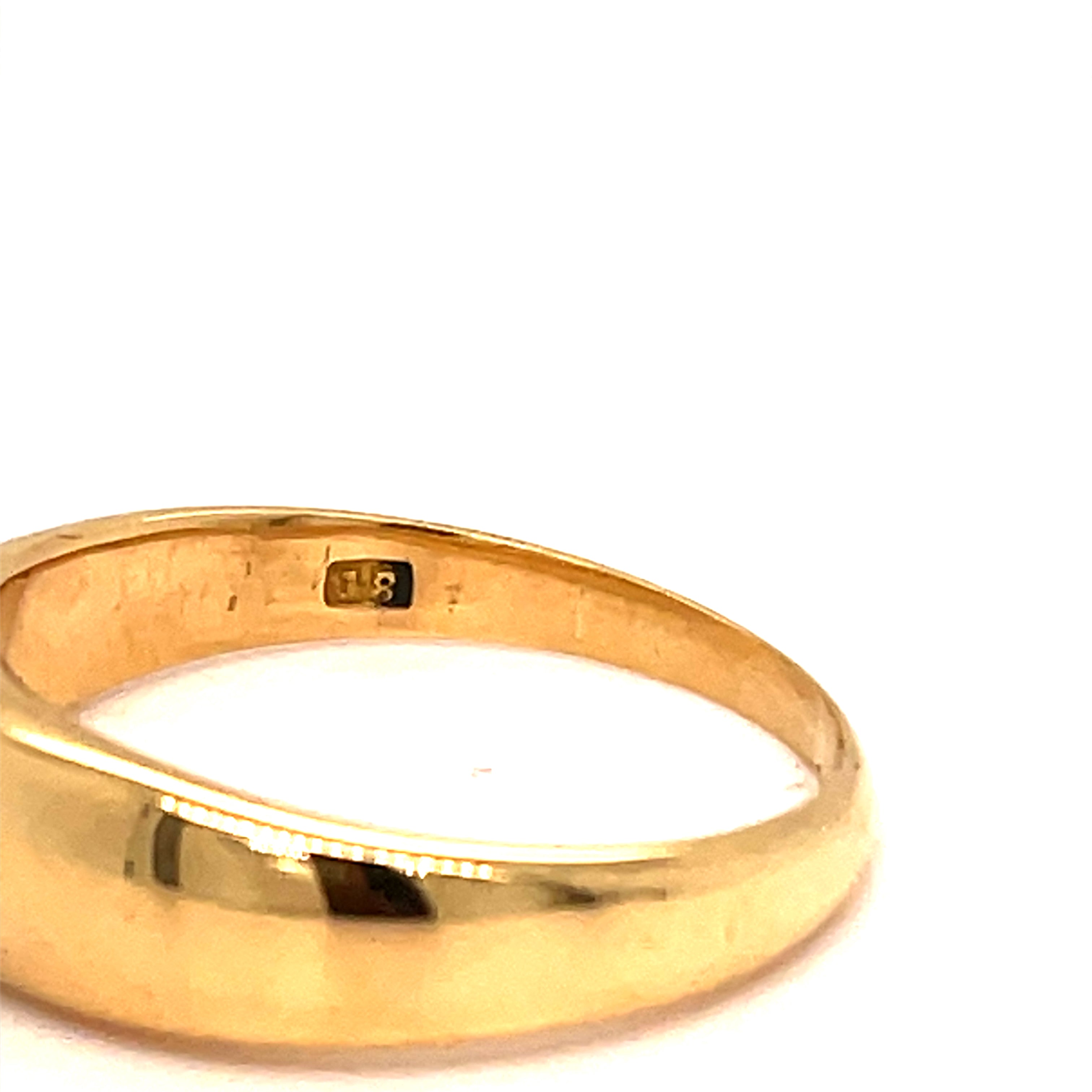 Victorian Old Cut Diamond Gypsy Style 18ct Gold Ring