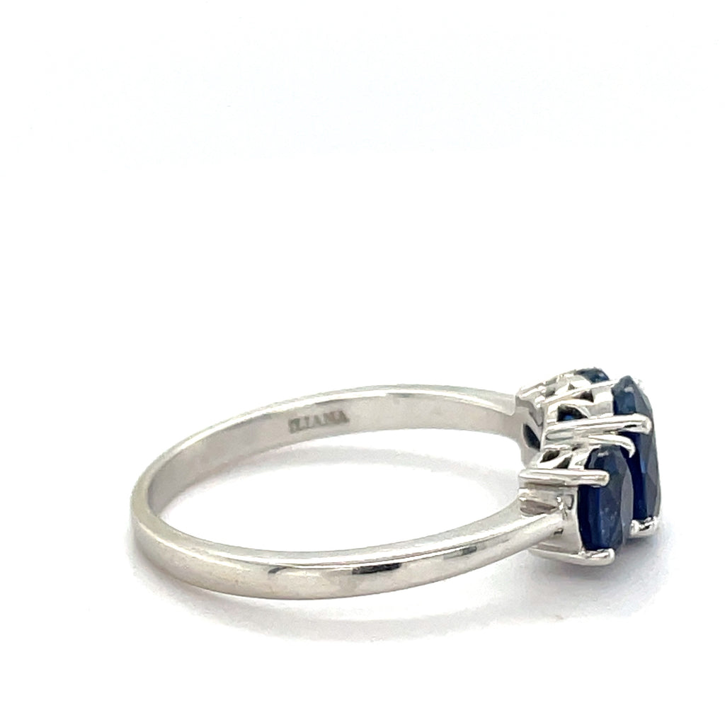 Ceylon Sapphire 2ct Three Stone 18ct Gold Ring