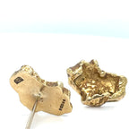 Vintage Nugget Style Gold Earrings