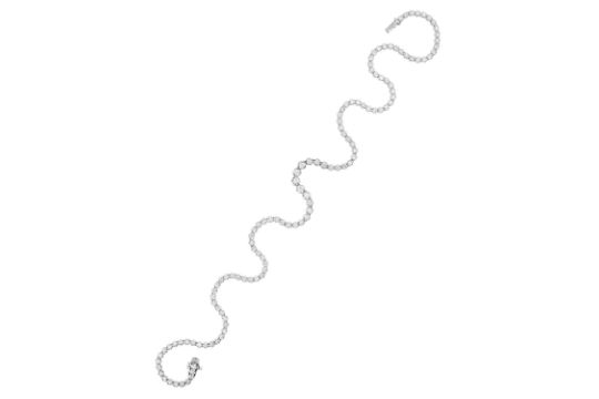 Modern Diamond Riviere Necklace 5cts 18ct Gold