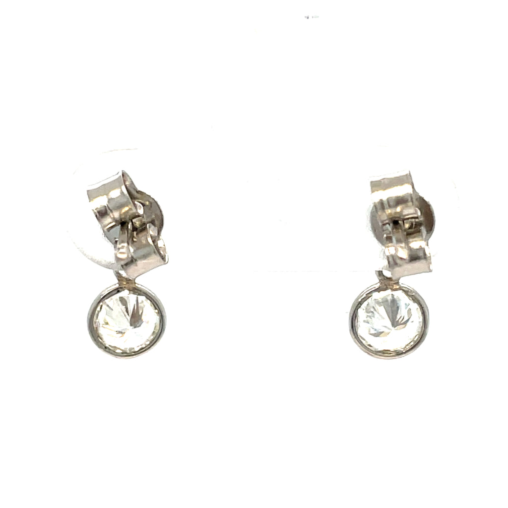 Diamond Two Stone Drop Earrings 0.8ct