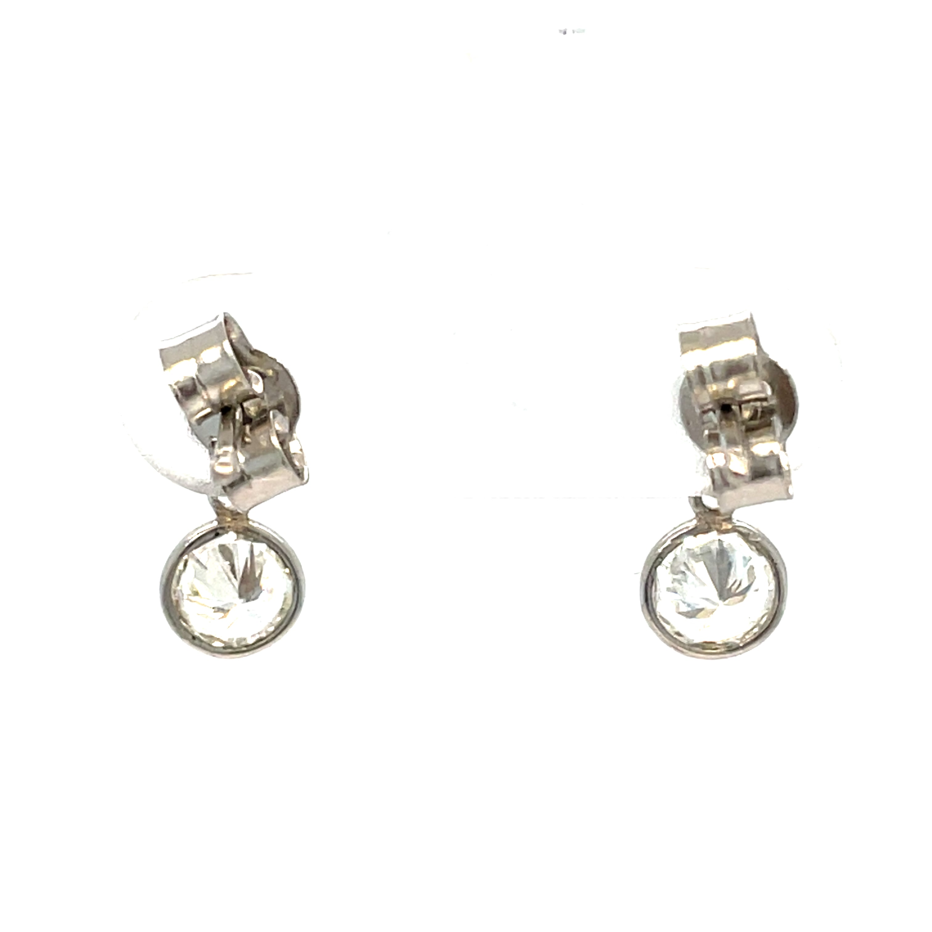 Diamond Two Stone Drop Earrings 0.8ct