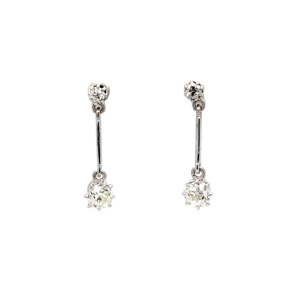 Art Deco Diamond Drop Earrings