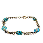 Edwardian Turquoise 9ct Gold Bracelet