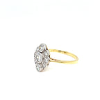 Diamond Cluster Ring 18ct Gold and Platinum Set