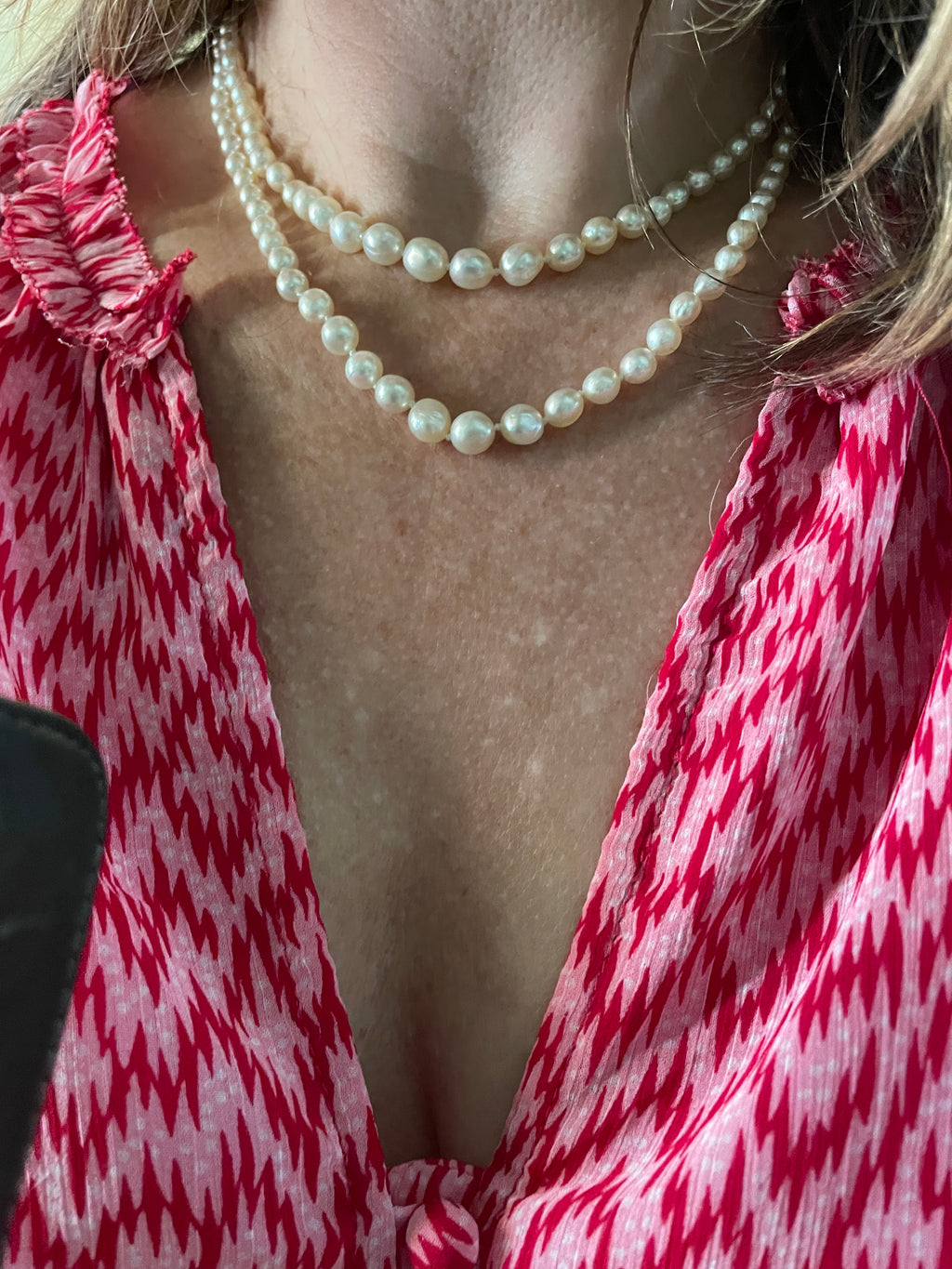 Art Deco Sapphire and Diamond Double Strand Necklace