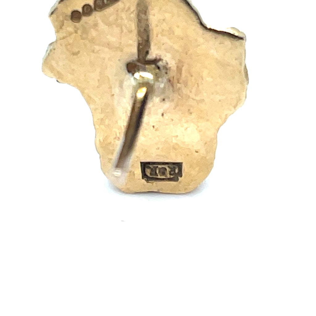 Vintage Nugget Style Gold Earrings