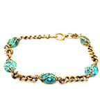 Edwardian Turquoise 9ct Gold Bracelet