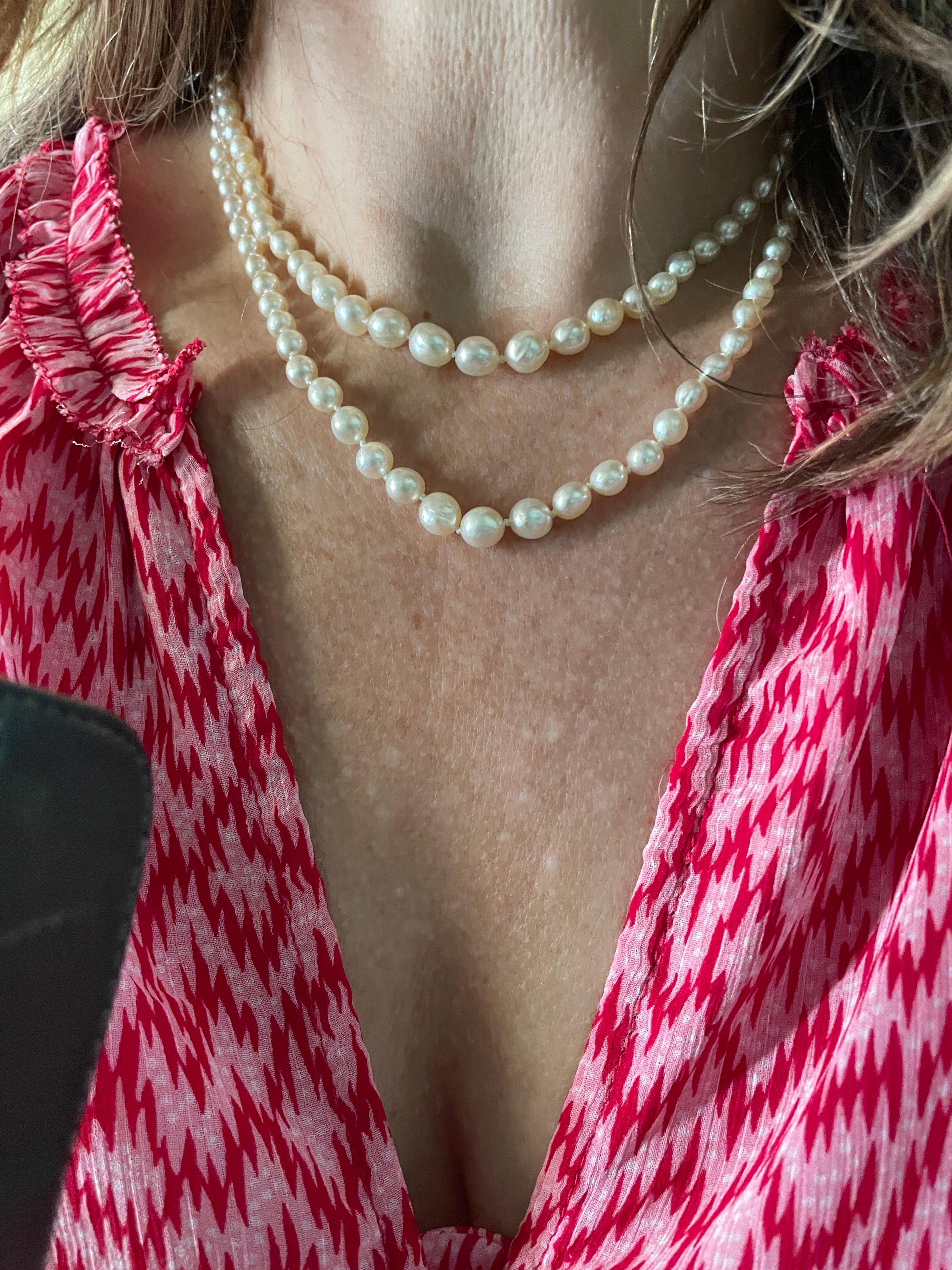 Art Deco Sapphire and Diamond Double Strand Necklace