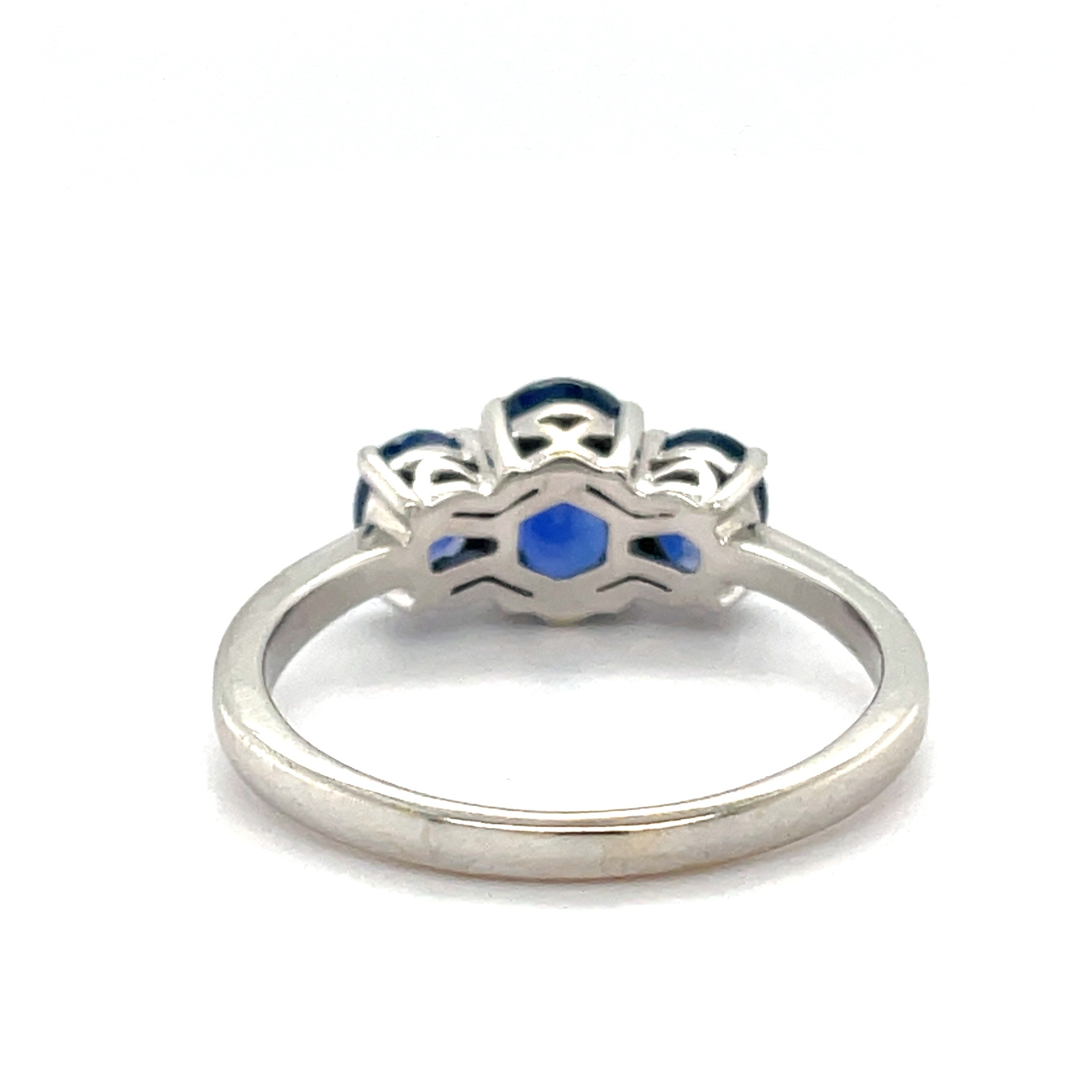 Ceylon Sapphire 2ct Three Stone 18ct Gold Ring