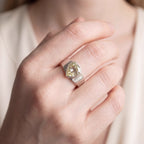 1.5ct Pear Shaped Natural Yellow Diamond Solitaire ring