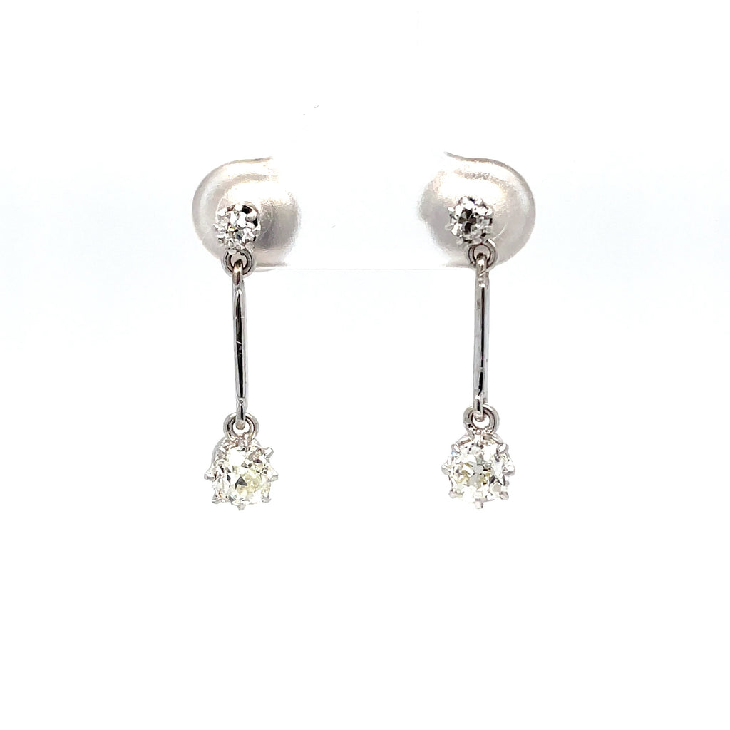 Art Deco Diamond Drop Earrings