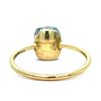 Beautiful Yellow Sapphire Foil Back 18k Gold Ring