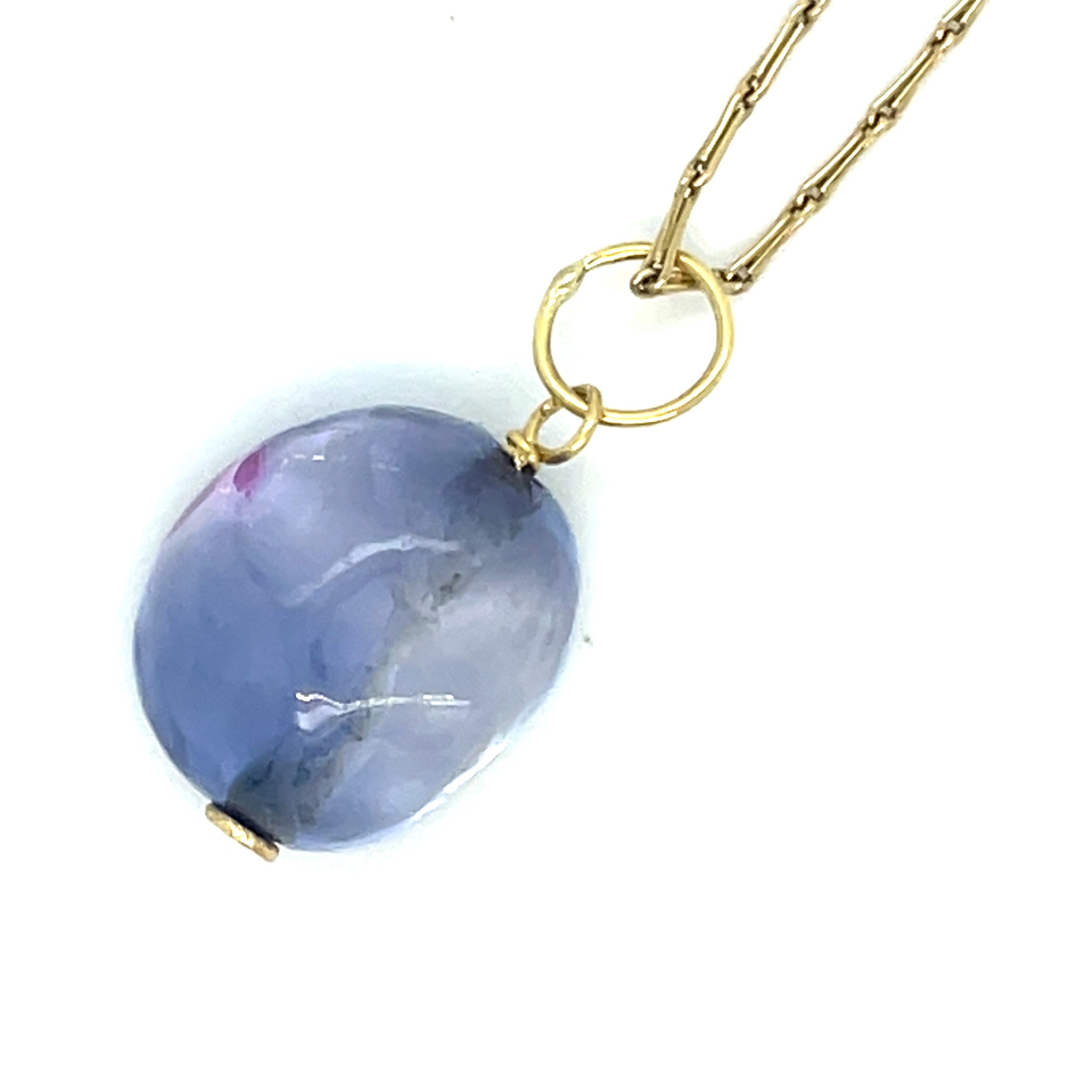 Antique Ceylon Sapphire Bead Pendant