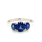 Ceylon Sapphire 2ct Three Stone 18ct Gold Ring