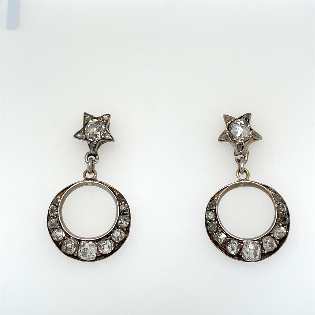 Victorian Diamond Star Earrings