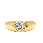 Victorian Old Cut Diamond Gypsy Style 18ct Gold Ring