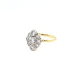 Diamond Cluster Ring 18ct Gold and Platinum Set