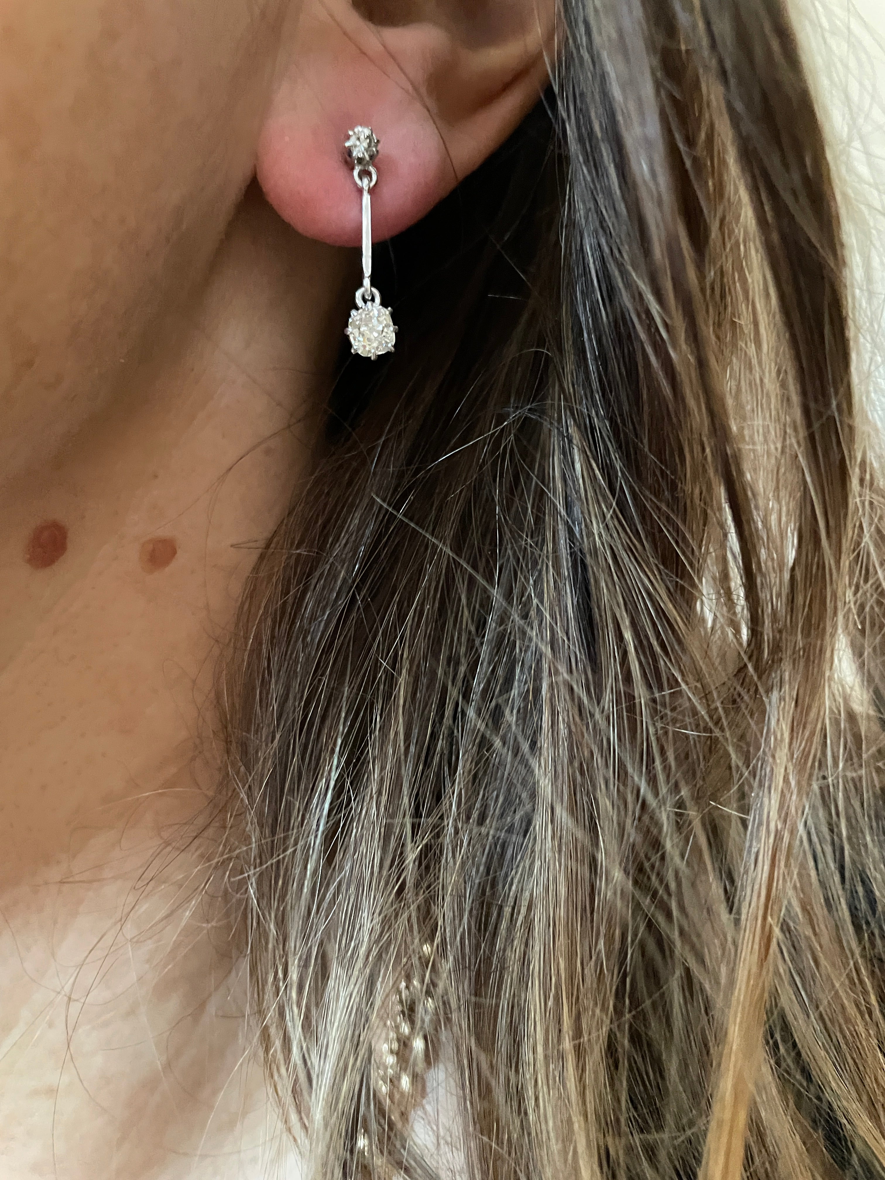 Art Deco Diamond Drop Earrings