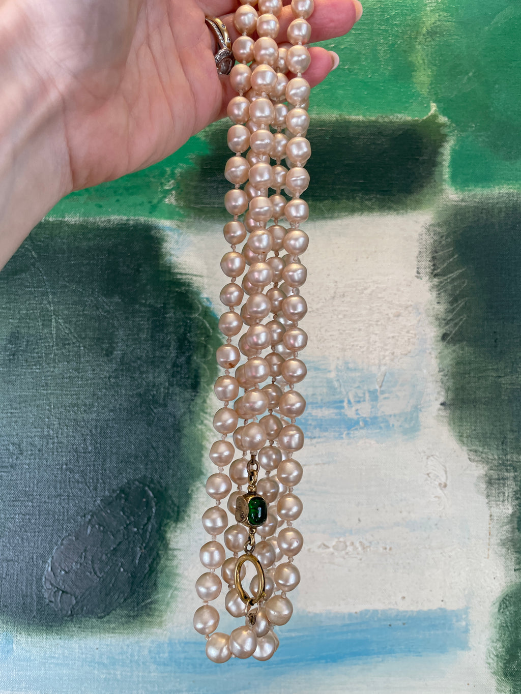 Chanel 1970s Vintage Grixpoix Pearl Necklace