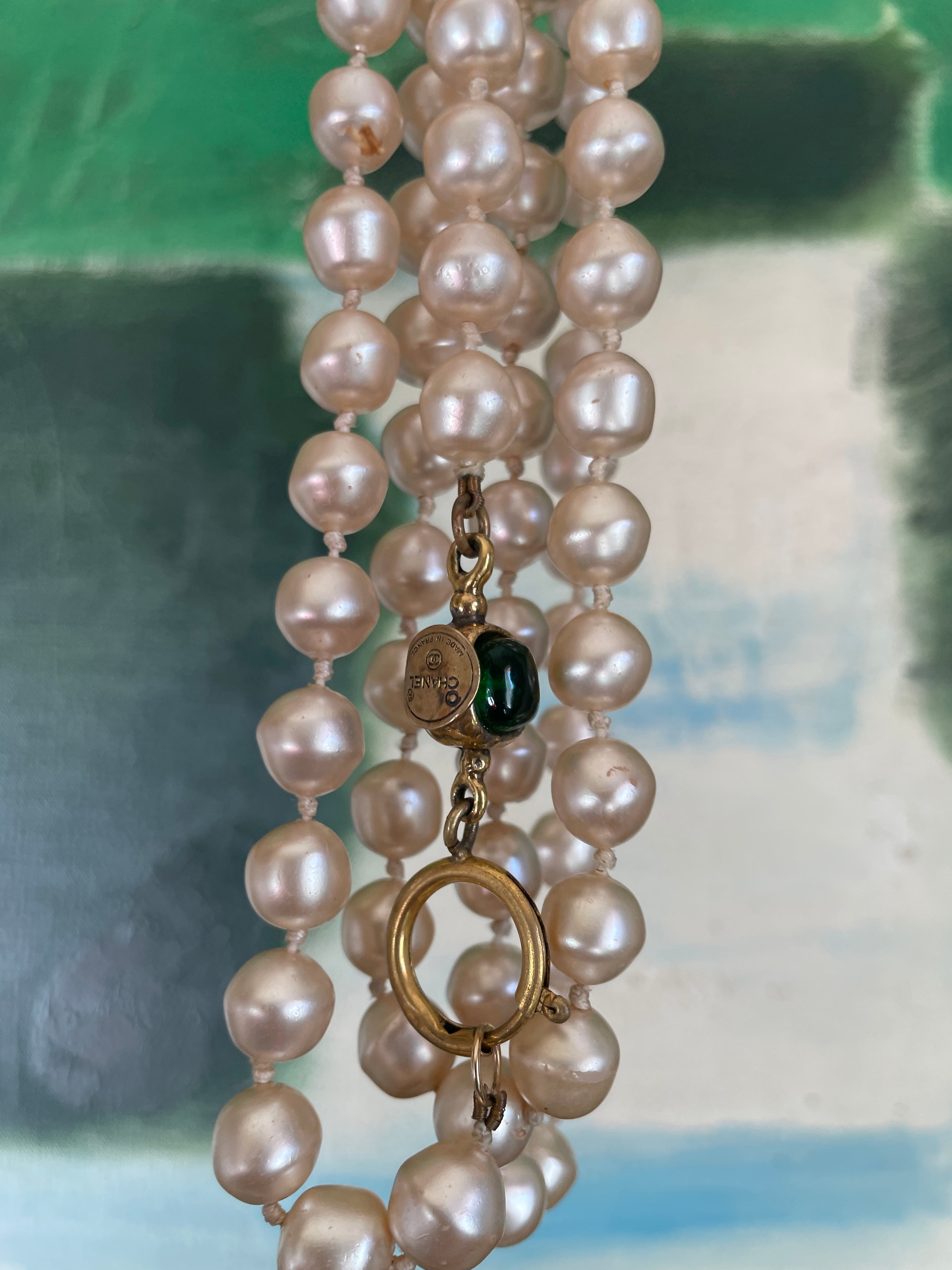 Chanel 1970s Vintage Grixpoix Pearl Necklace