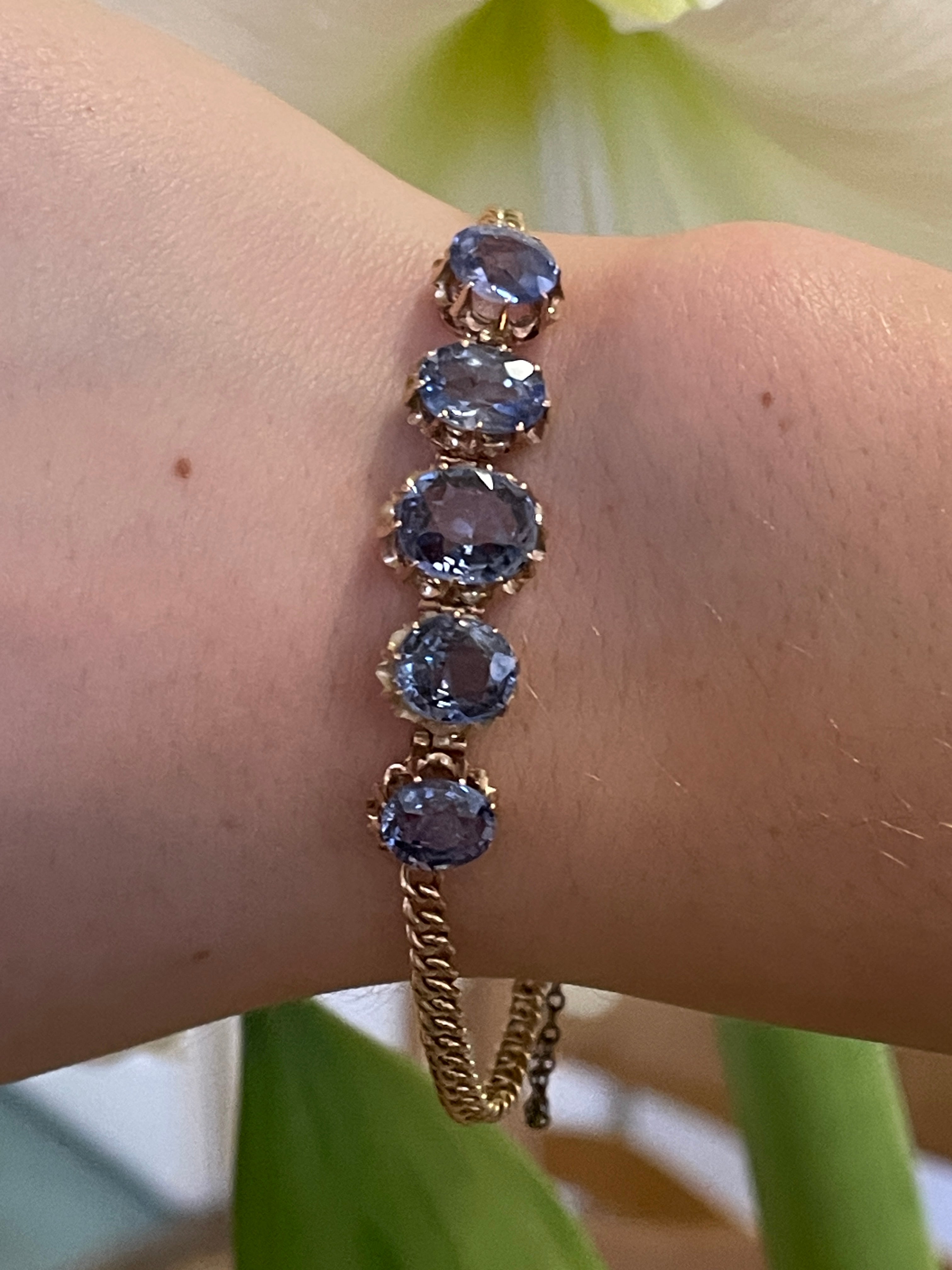 Ceylon Sapphire Edwardian Bracelet