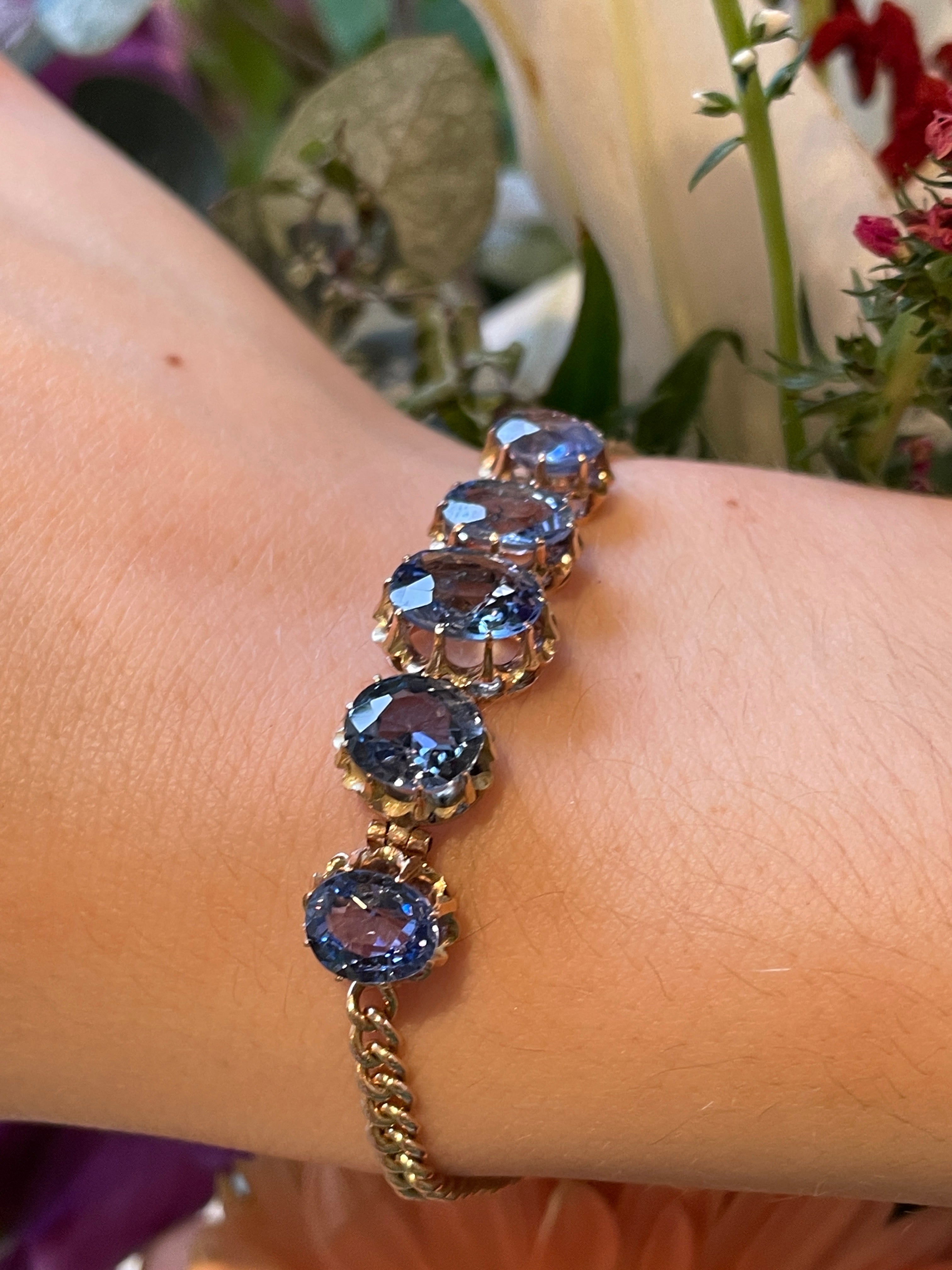 Ceylon Sapphire Edwardian Bracelet