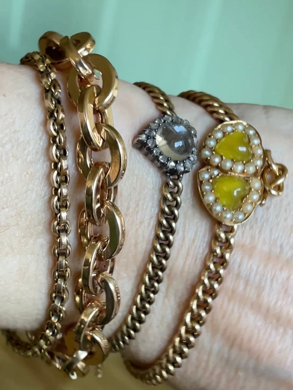 Vintage Gold 9k Chunky Link Bracelet