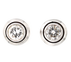Vintage Platinum and Diamond Old European Cut Ear Studs