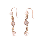 Antique Pearl and Old Cut Diamond Earrings