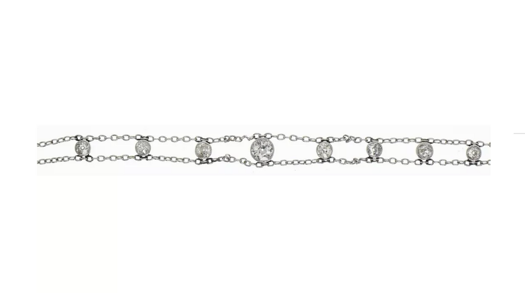 A Belle Époque Platinum and Diamond Bracelet