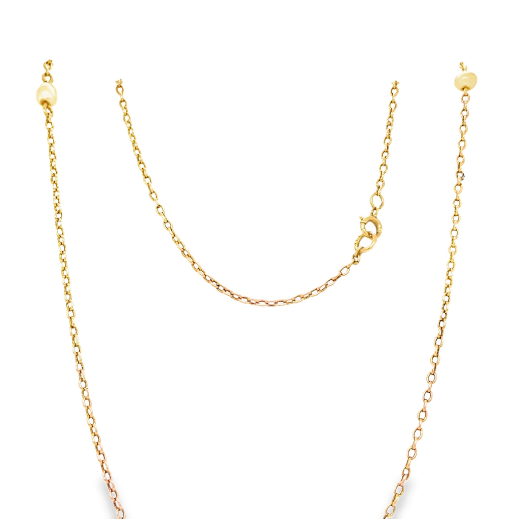 Edwardian Delicate 9ct Pearl Chain