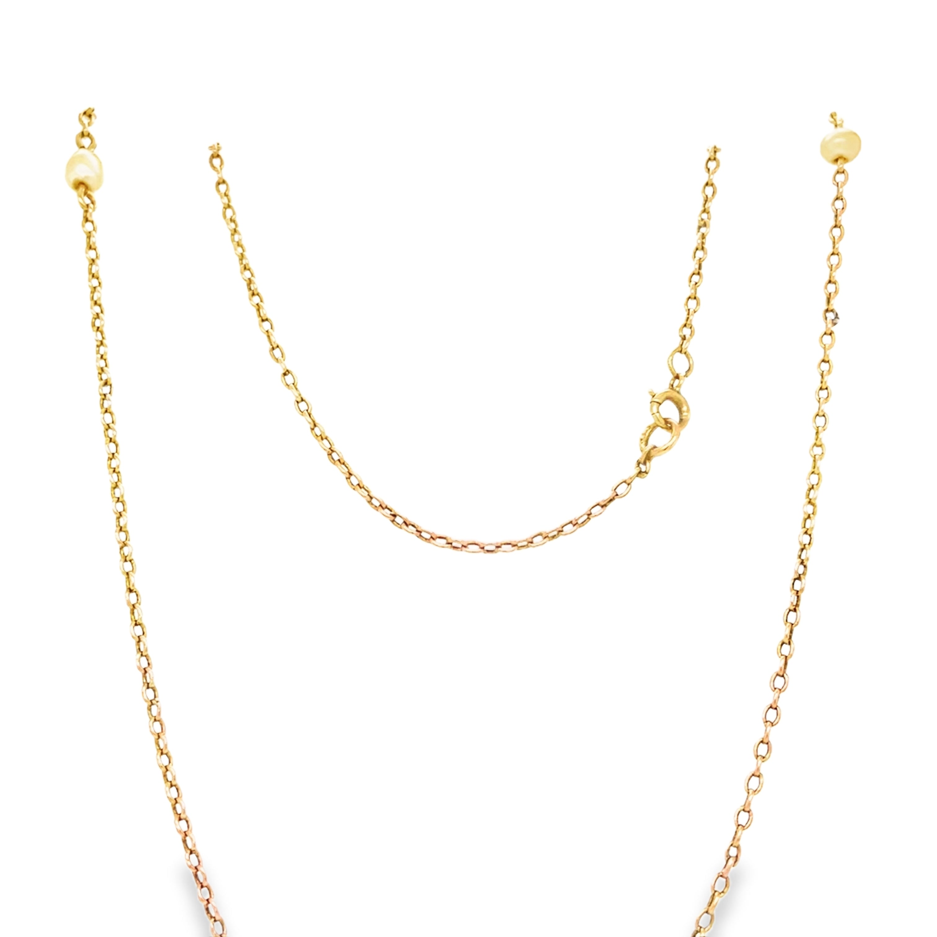 Edwardian Delicate 9ct Pearl Chain