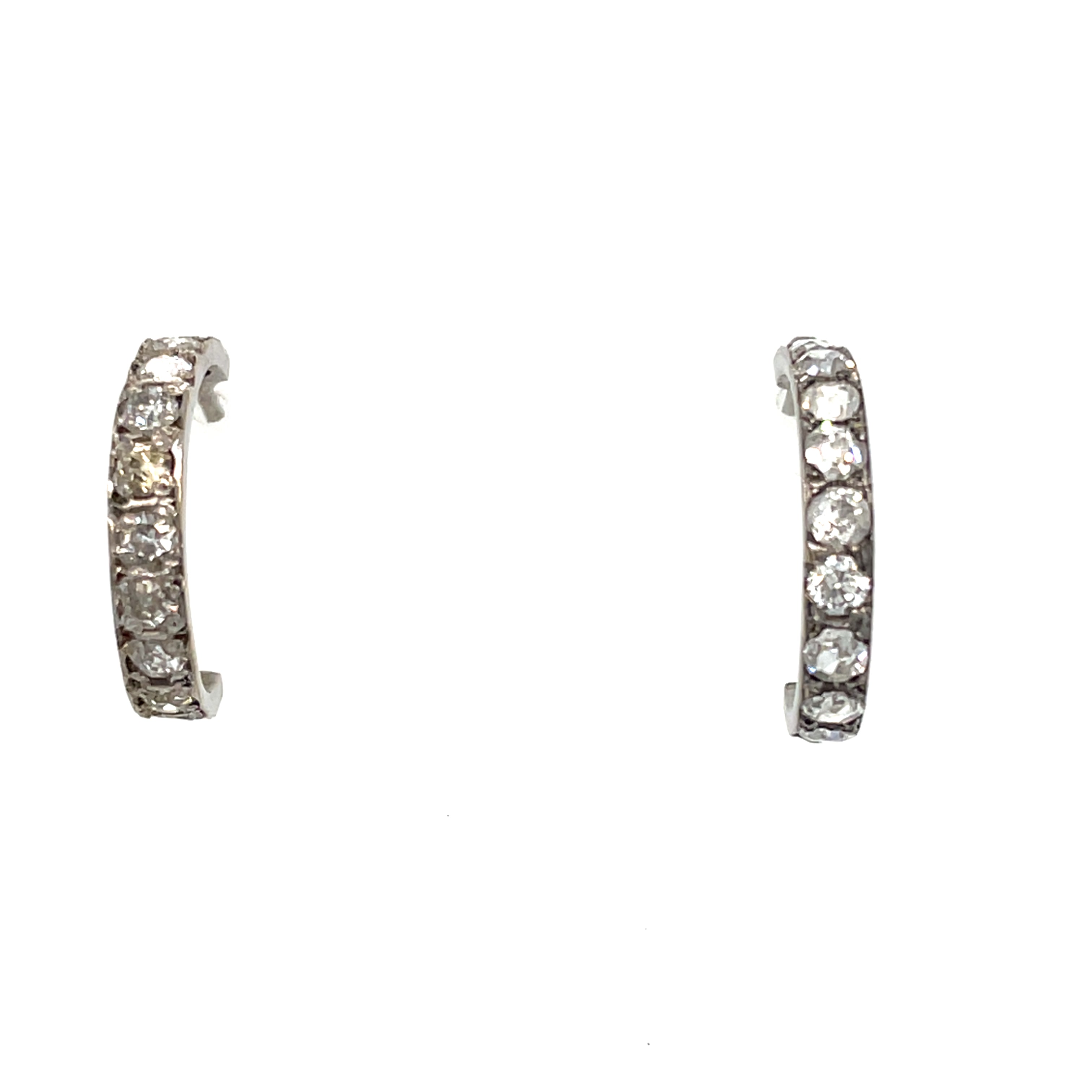 18ct Gold Diamond Hoop Earrings