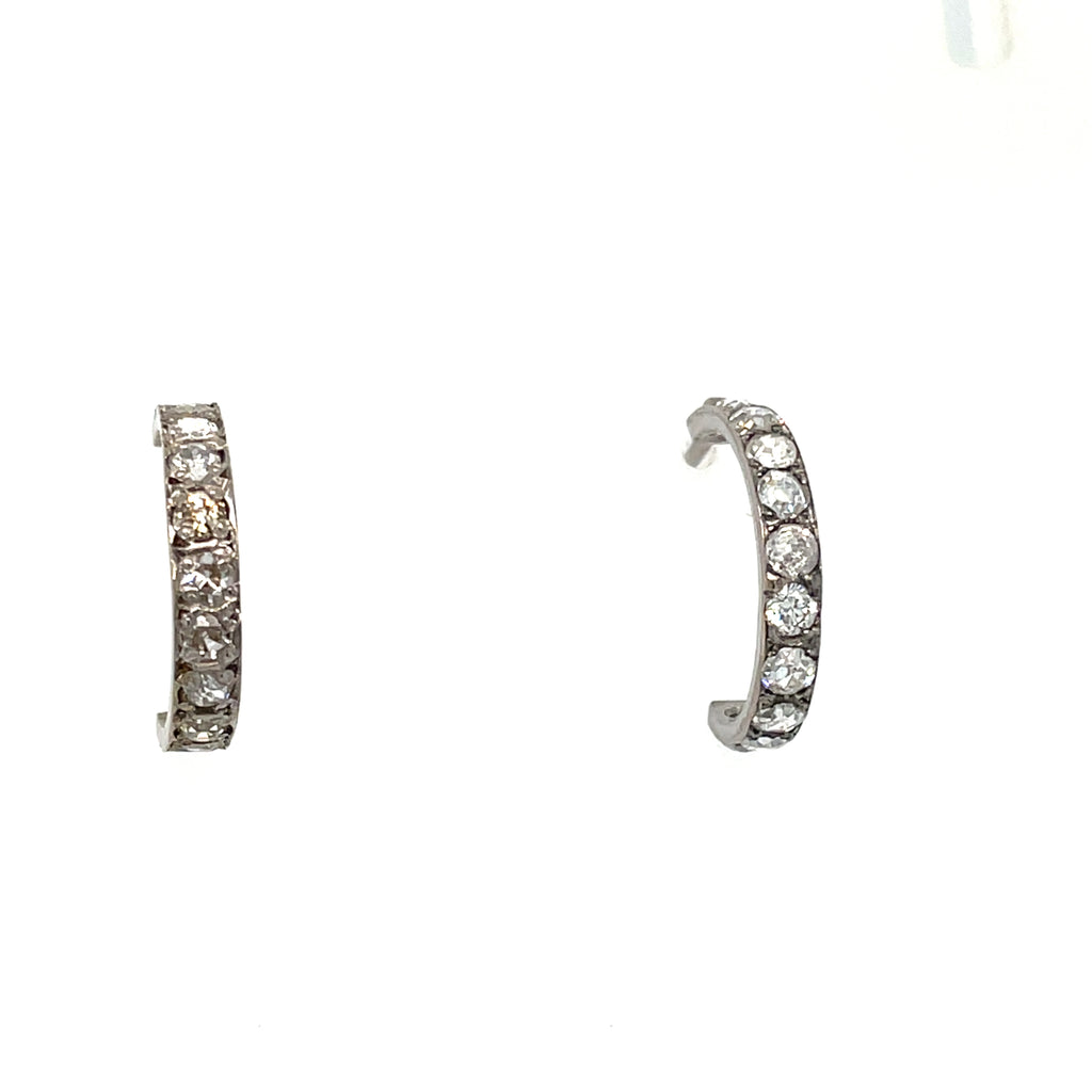 18ct Gold Diamond Hoop Earrings