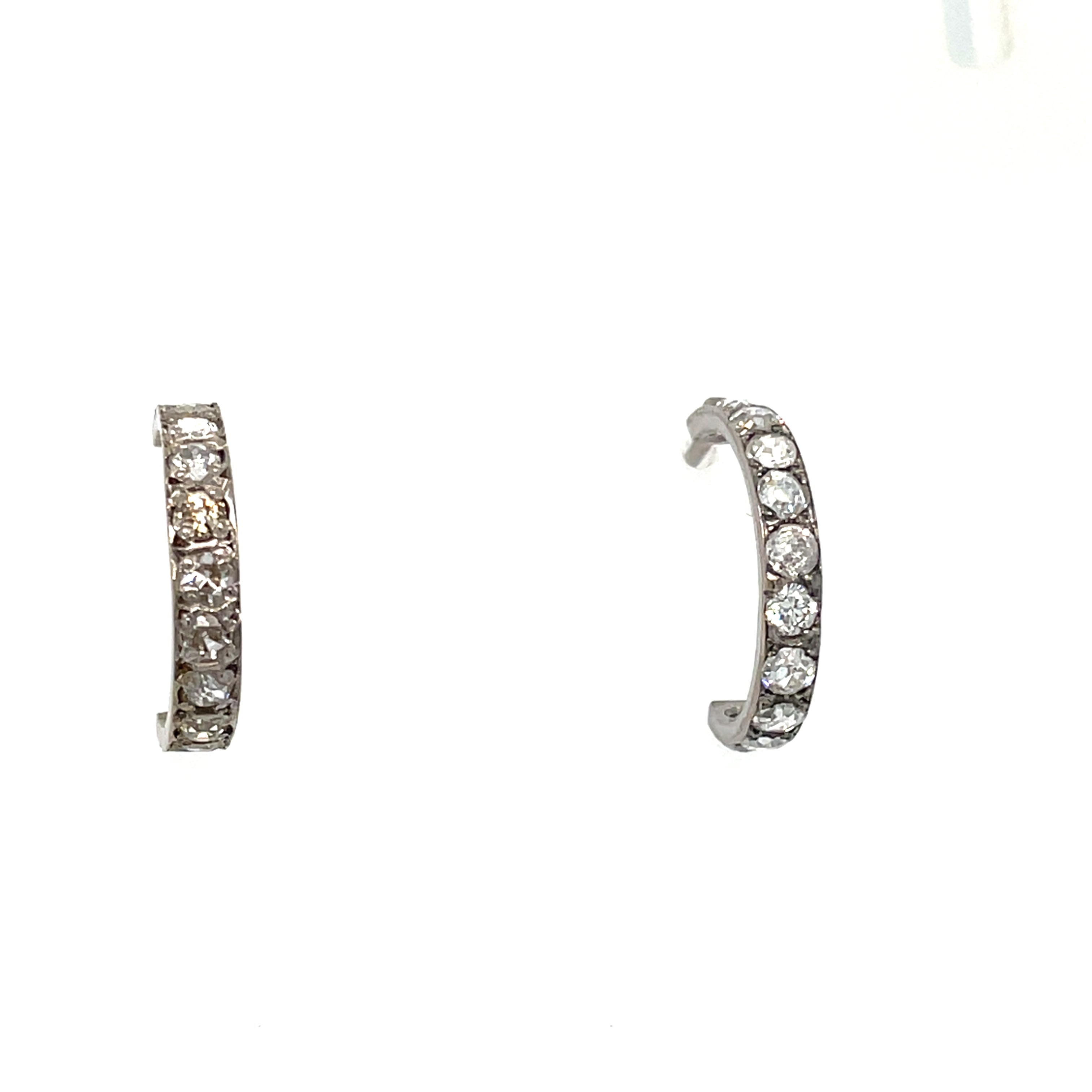 18ct Gold Diamond Hoop Earrings