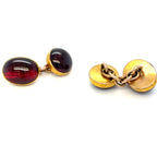 Victorian Antique Garnet 9ct Cufflinks