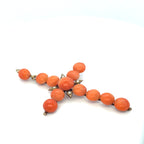 Antique French 18ct Gold Coral Cross