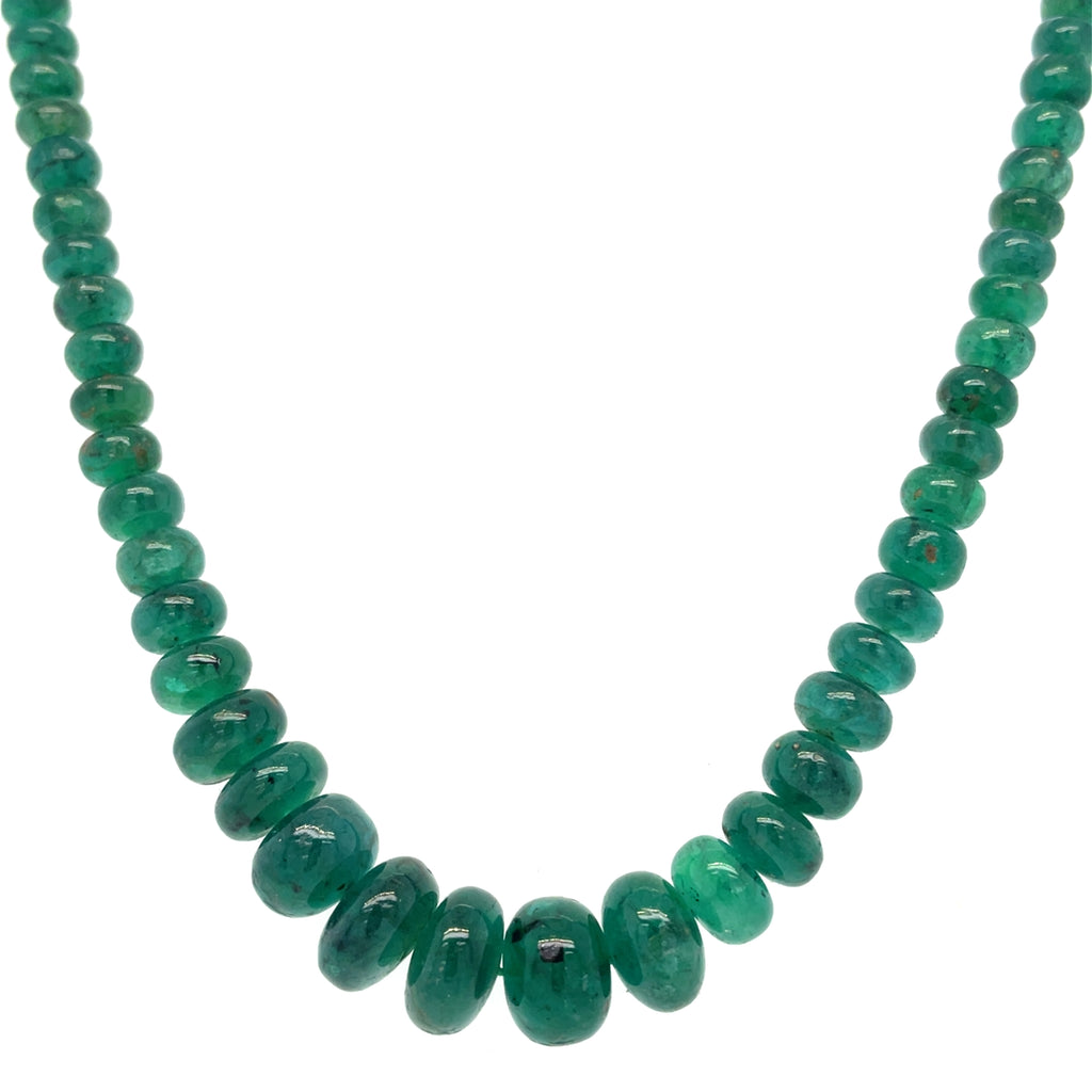 Emerald Necklace 14k Gold Clasp