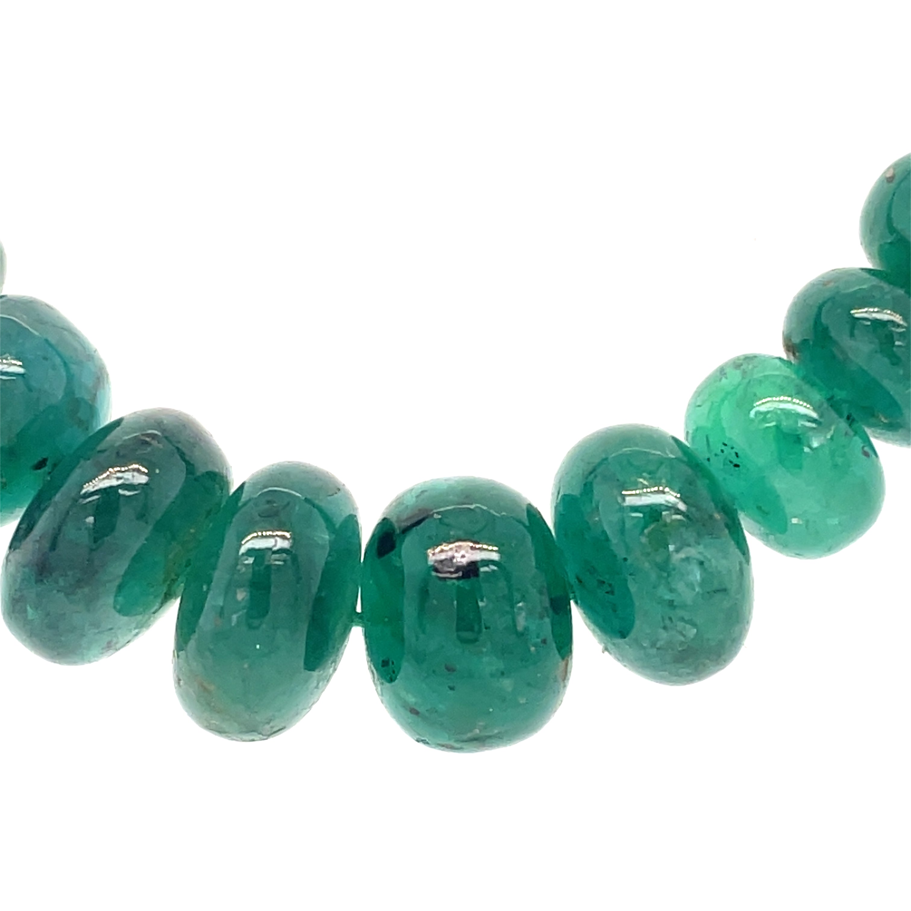 Emerald Necklace 14k Gold Clasp