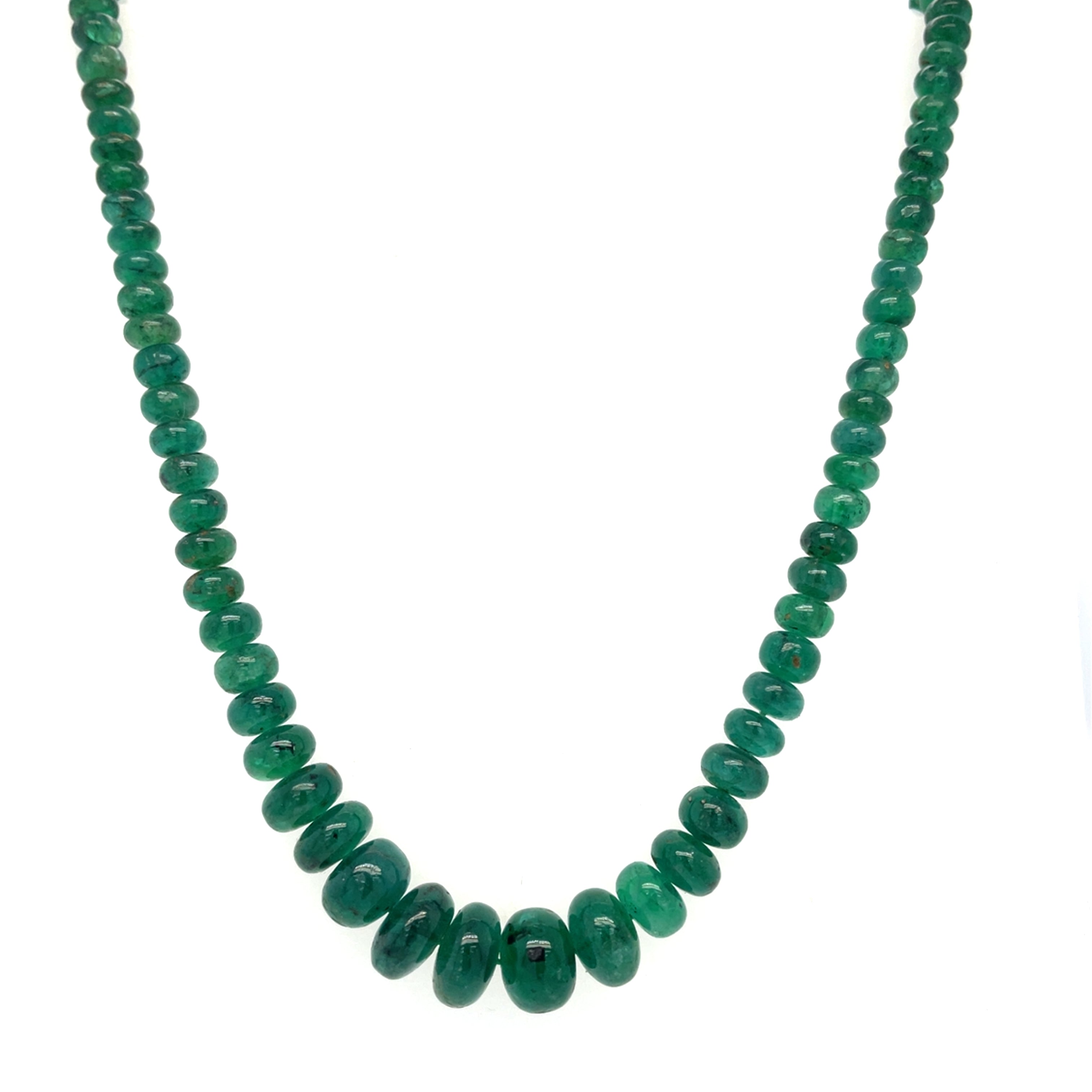 Emerald Necklace 14k Gold Clasp